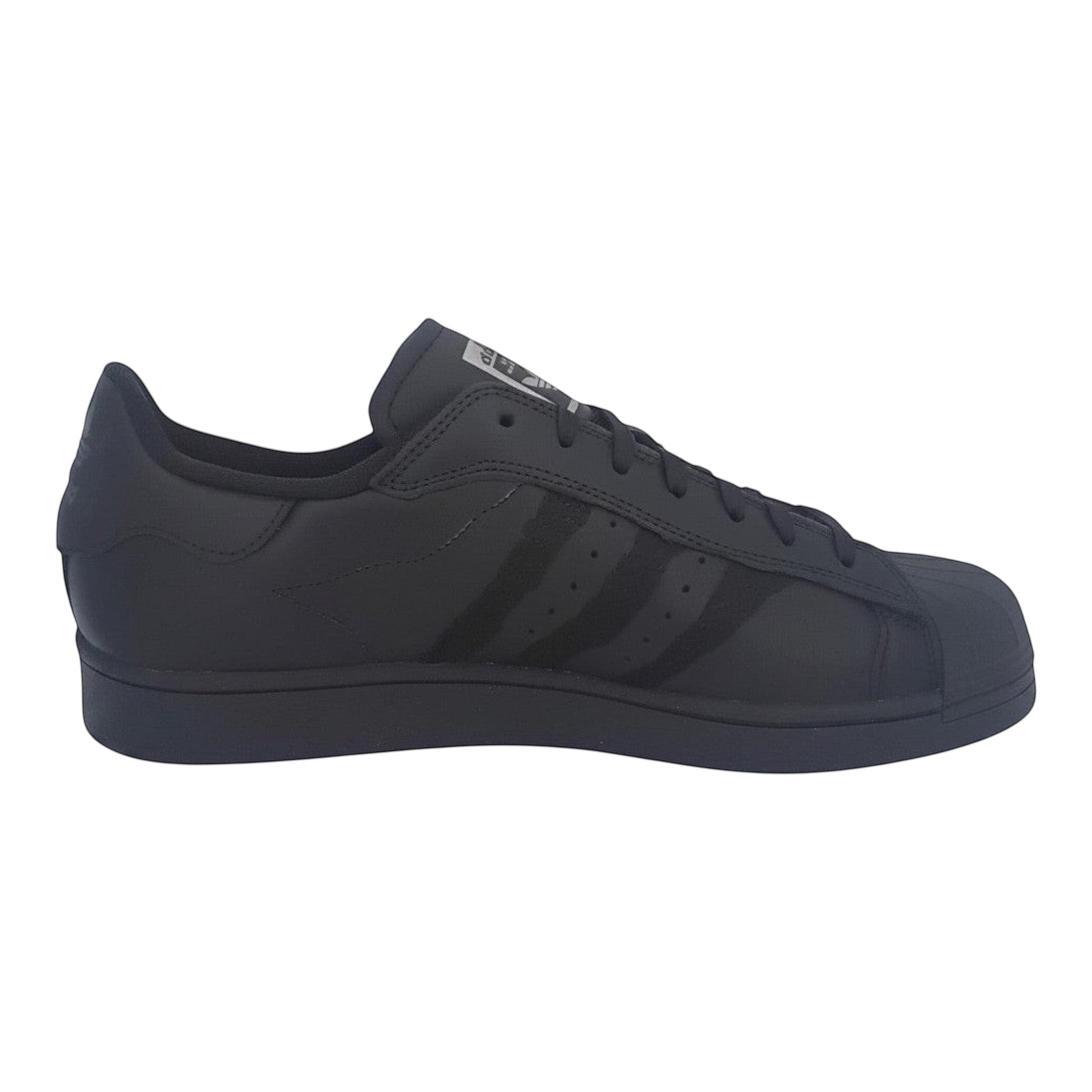 Brand Dealers Arena e.K. - BDA24: Schwarze Adidas Superstar ADV X UNITY Leder Sneaker mit 3-Streifen-Applikation und Schnürsenkel.