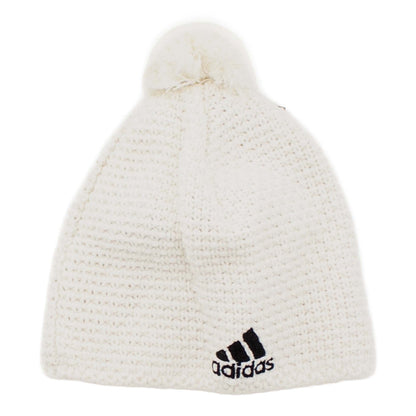 Adidas Crochet Beanie Bommel-Mütze Winter-Mütze Damen Herren Fleece-Mütze