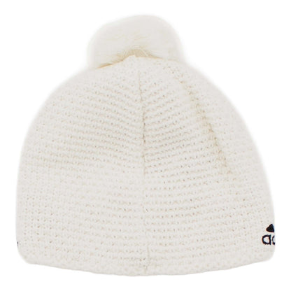 Adidas Crochet Beanie Bommel-Mütze Winter-Mütze Damen Herren Fleece-Mütze