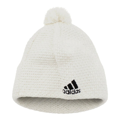 Adidas Crochet Beanie Bommel-Mütze Winter-Mütze Damen Herren Fleece-Mütze