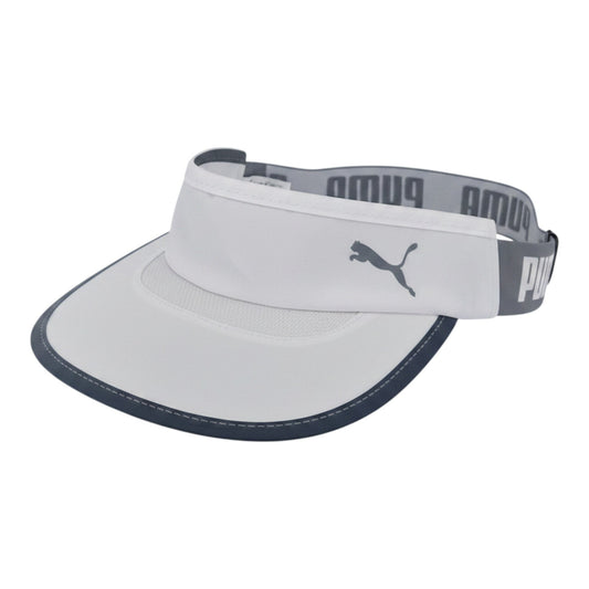 Puma Running Visor Cap Sonnenschutz Damen Herren Weiß
