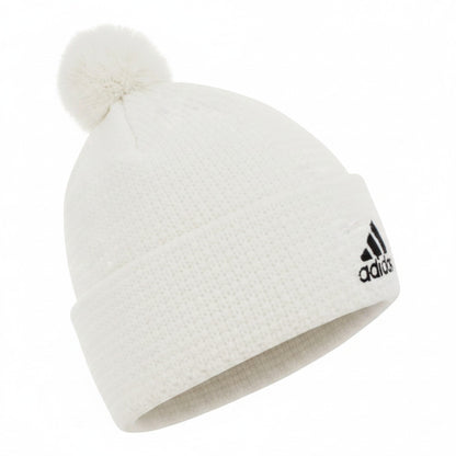 Adidas Crochet Beanie Bommel-Mütze Winter-Mütze Damen Herren Fleece-Mütze