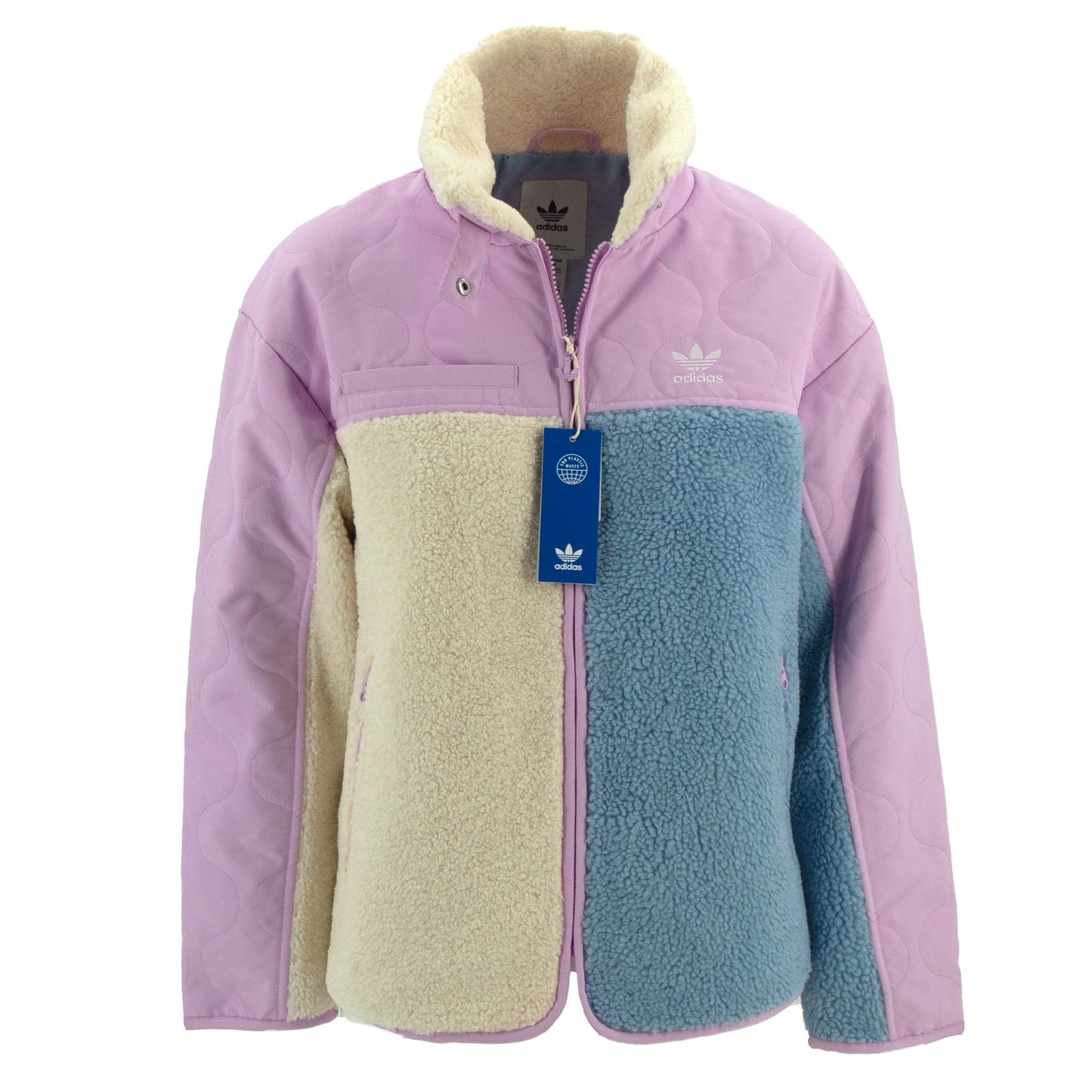 Adidas Originals Sherpa Jacke Damen Fleece Winterjacke Rosa HE6587