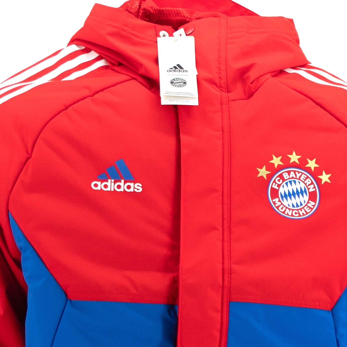 Adidas Jacke FC Bayern München Stadion Parka Fussball Jacke Herren Rot HU1262