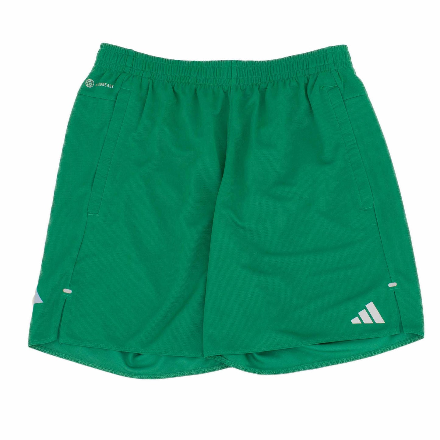 Adidas Shorts Run Icons 3 Bar Running Herren Hose Grün Trainingshose IA7798