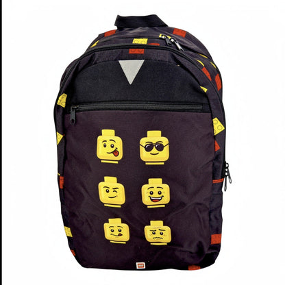 LEGO Extended Backpack Faces Black Kinder Rucksack Gesichter