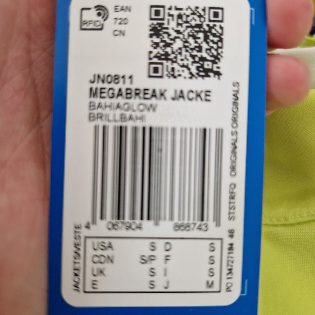 Adidas MEGABREAK JACKE Jacke