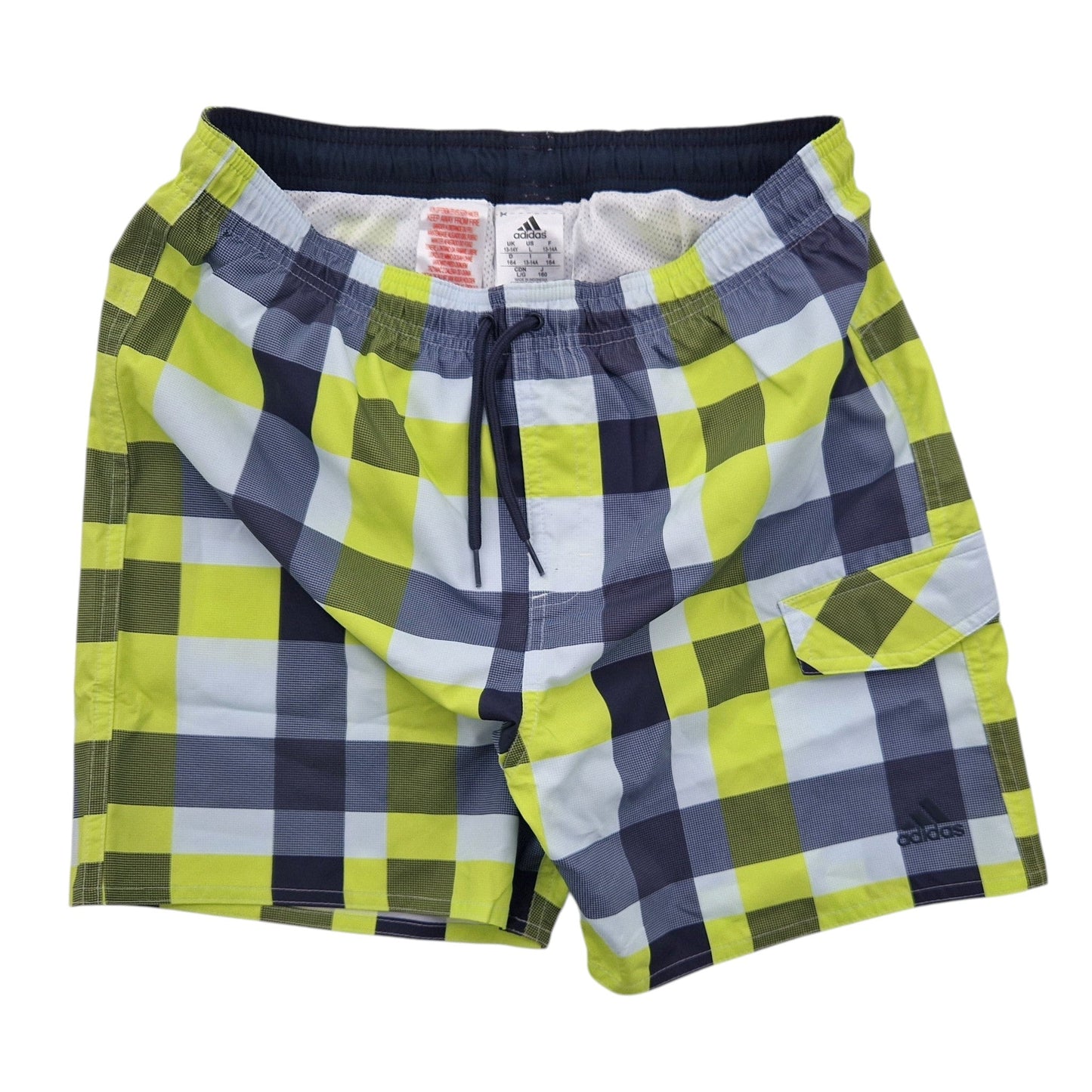 Adidas Y CHECK ML Kinder Badehose Schwimm-Shorts Karomuster S16451