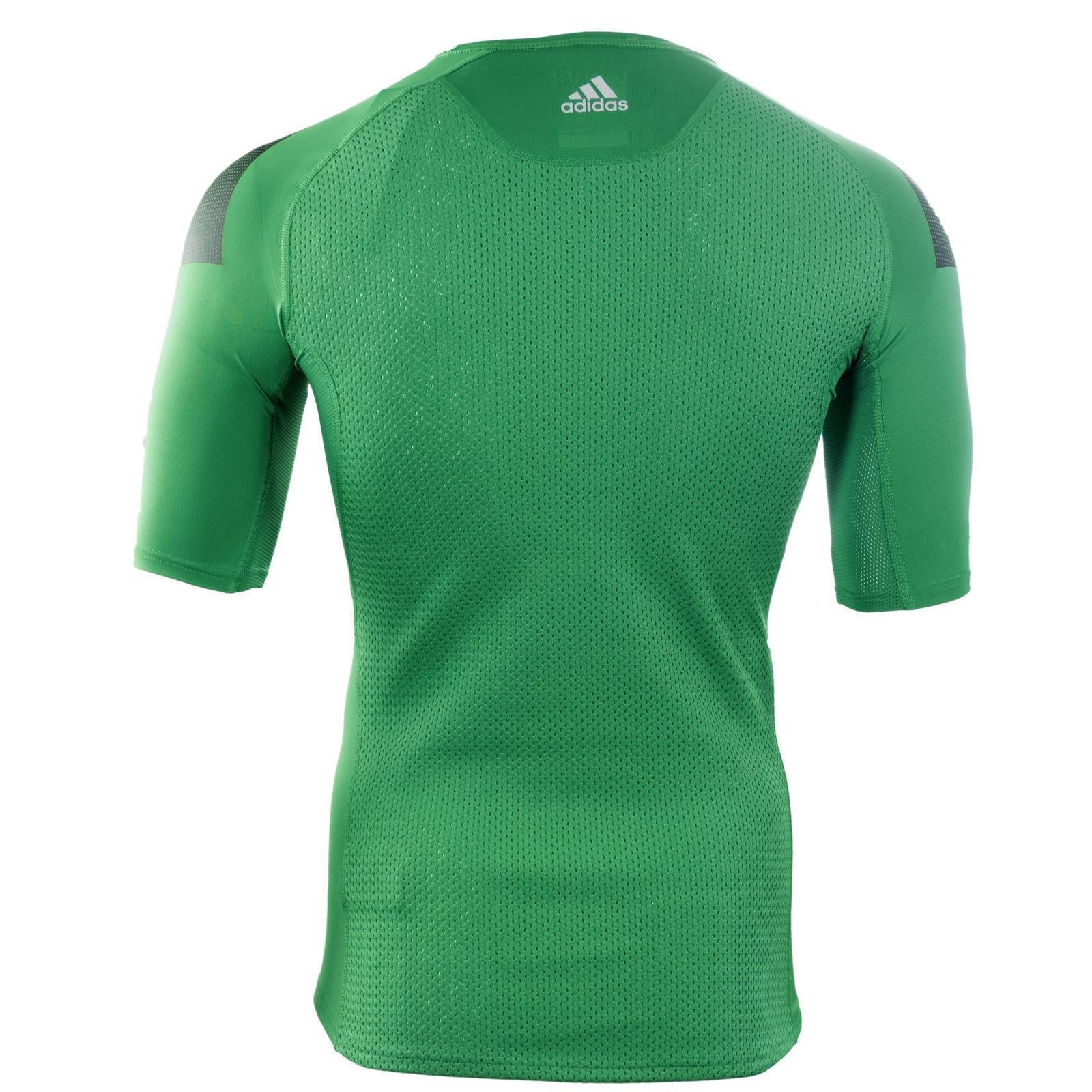 Adidas Techfit Cool T-Shirt Herren Sportshirt Funktion Grün S18406 - Brand Dealers Arena e.K. - BDA24