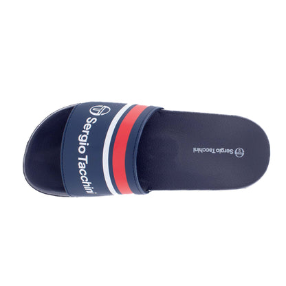 SergioTacchini Portofino Navy Red Slippers Badelatschen Herren Damen Blau