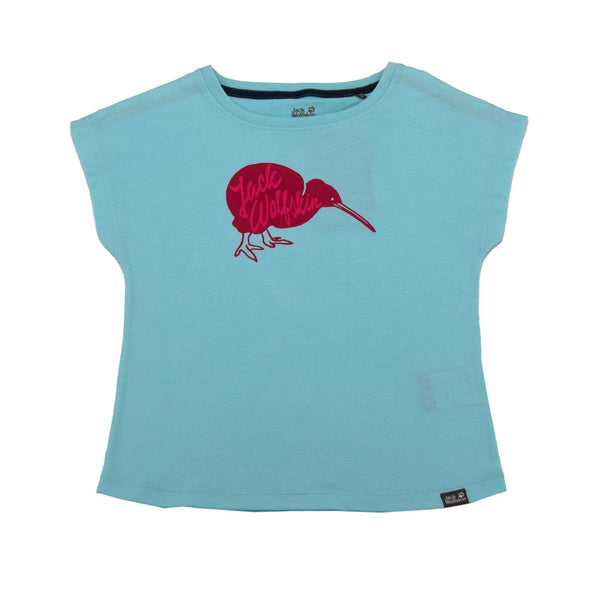 Jack Wolfskin Brand Tee Girl Kinder T-Shirt kurzarm Shirt Baumwolle 1607261-1094