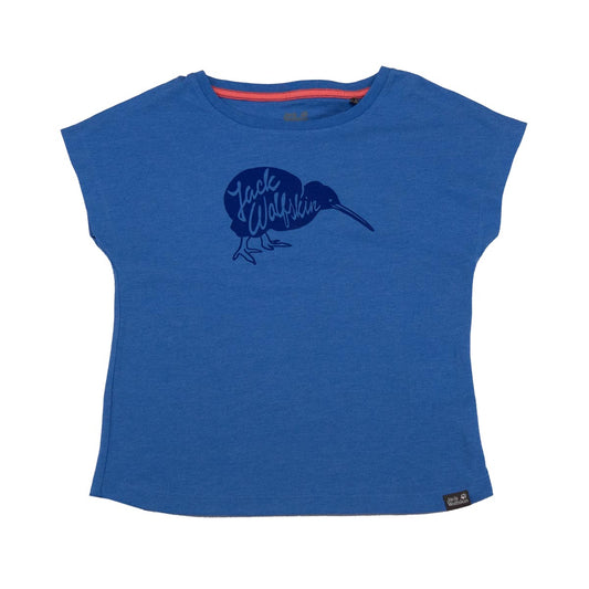 Jack Wolfskin Brand Tee Girl T-Shirt Kinder kurzarm Shirt Baumwolle 1607261-1515 128