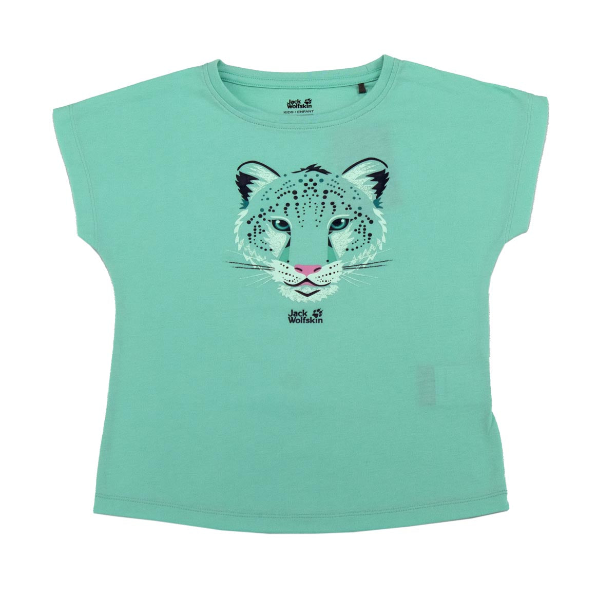 Jack Wolfskin Leopard Tee Girls Kinder T-Shirt Baumwolle Mädchen 1608781-4098 128
