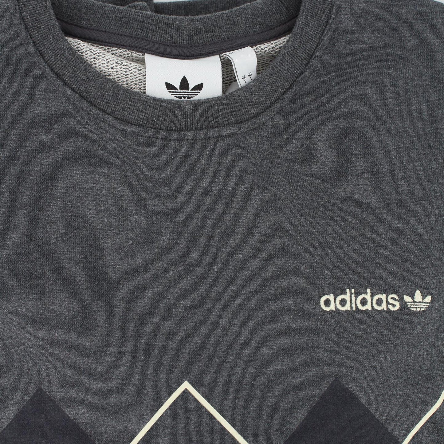 Adidas Originals Argyle Tennis Crewneck Sweatshirt Pullover grau FM3418